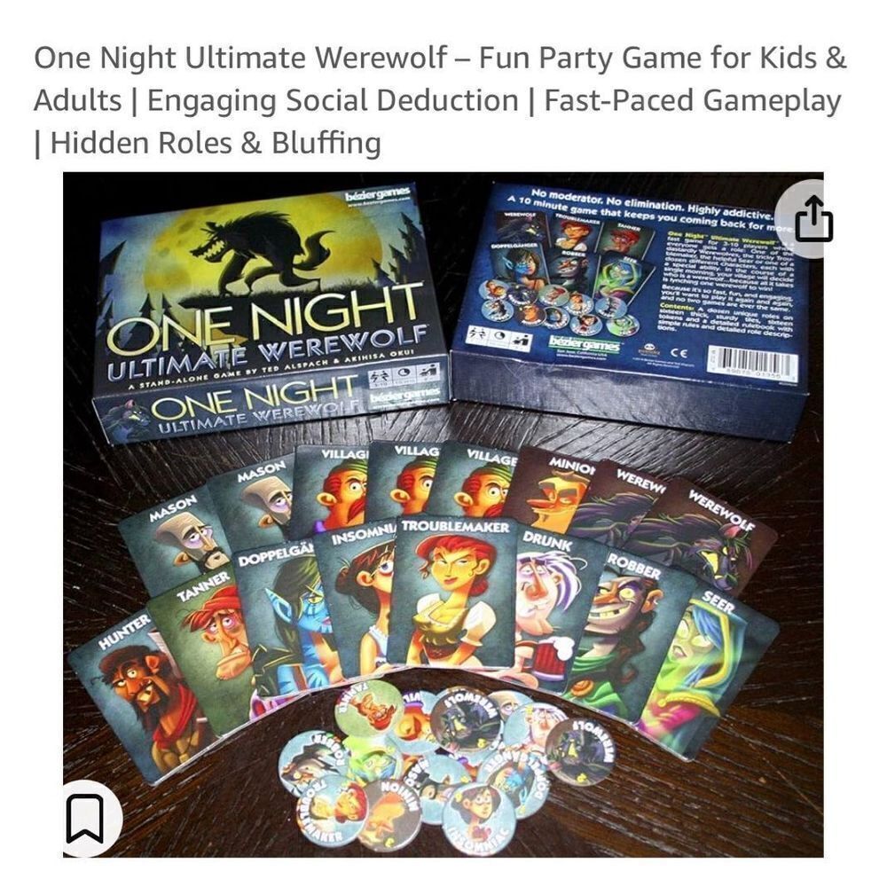 One Night Ultimate Werewolf Game - Picture 2 of 7